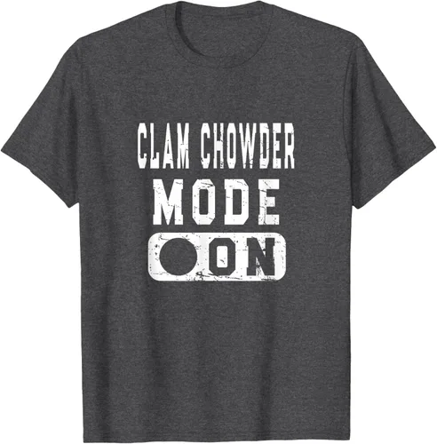 Vista 30 de Clam Chowder Mode On - Camiseta de broma de sopa de almejas, Negro