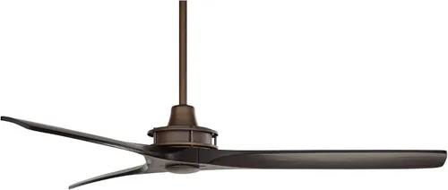 Vista 6 de Casa Vieja Ventilador de techo rústico de 52 pulgadas con 3 aspas para interiores con control remoto, bronce aceitado negro mate, madera maciza