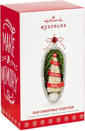 Vista 5 de Hallmark Keepsake 2017 mini adornos de navidad de porcelana, deseos de boda
