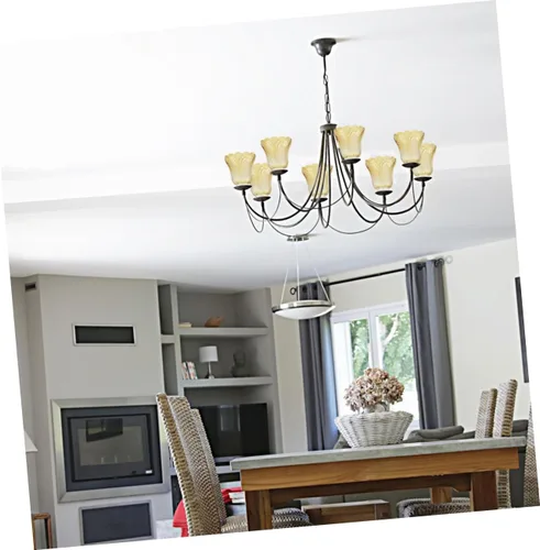 Vista 5 de DOITOOL Cubierta de lámpara para el hogar, pantalla de cristal, lámpara de cristal, accesorios de repuesto, globos y sombras, pantalla de pétalos