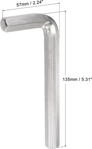 Vista 2 de uxcell Llave hexagonal de 1/2", herramienta de reparación CR-V en forma de L