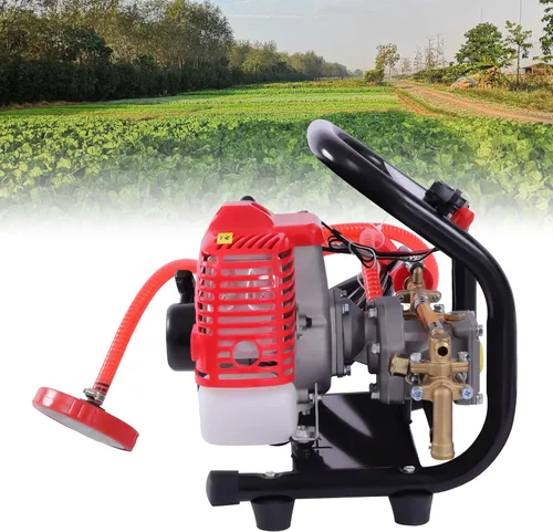 Vista 5 de Rociador portátil de alta presión, 26CC 2 tiempos de gas pulverizador soplador de 0.9HP mochila de alta presión lavadora de coche limpiador bomba