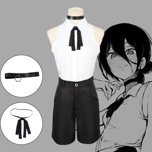 Vista 4 de Disfraz de hombre de motosierra de anime para cosplay