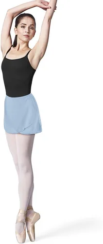 Vista 5 de Bloch Falda de ballet Vera Georgette para mujer, falda cruzada de ballet Vera Georgette Berenjena