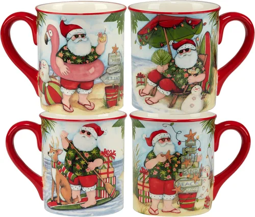 Vista 8 de Certified International Santa's Wish - Tazas de 16 onzas, juego de 4 diseños surtidos