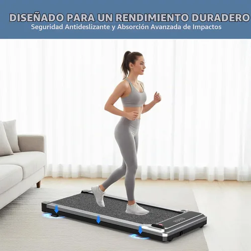 Vista 4 de OLIXIS Caminadora debajo del escritorio para entrenamientos de oficina en Plateado
