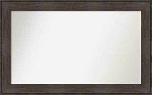 Vista 90 de Amanti Art Espejo personalizado, espejo de baño de veta de madera rústica William, espejo de pared o espejo de tocador de baño sobre el fregadero