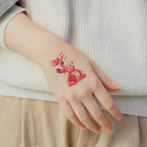 Vista 6 de Tatuajes para el día de San Valentín, tatuajes para el día de la madre, para mujeres, hombres, niños, niñas, decoración de arte corporal, labios
