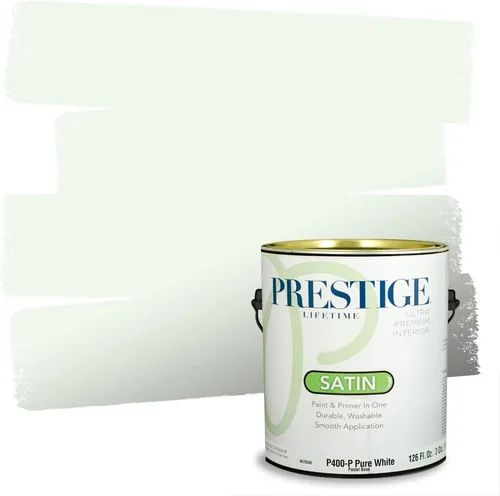 Vista 57 de PRESTIGE Pintura exterior e imprimación en uno, aloe, plano, 1 galón