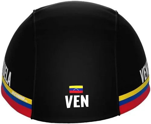 Vista 3 de ScudoPro Venezuela Code - Gorra de ciclismo para carretera o correr Negro