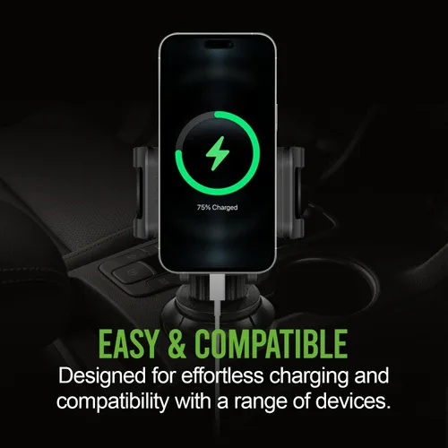 Vista 6 de Cellet Soporte de teléfono para portavasos de automóvil, soporte para teléfono, soporte universal ajustable compatible con Apple iPhone, Samsung