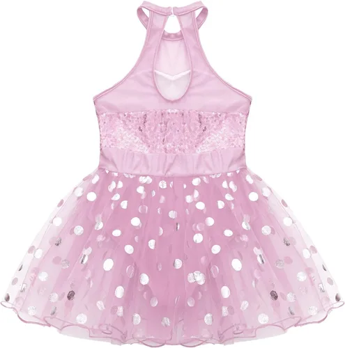 Vista 93 de CHICTRY Vestido tutú de ballet con lentejuelas brillantes para niñas y niñas, moderno disfraz de baile latino de jazz