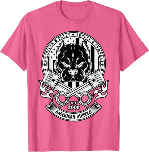 Vista 26 de American Muscle - Camiseta de cabeza dura Pit Bull American Bully, Negro, S