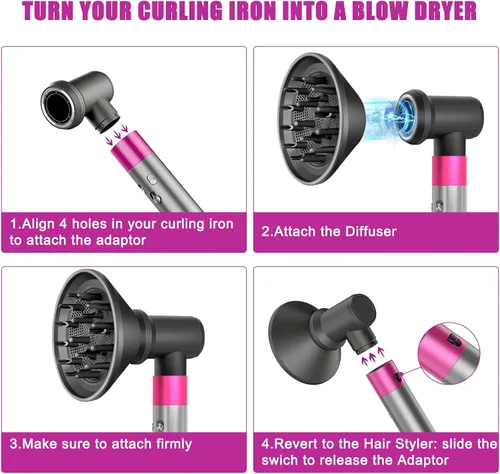 Vista 8 de Juego de accesorios de difusor y adaptador para Dyson Airwrap, para Airwrap Styler en una combinación de secador de pelo