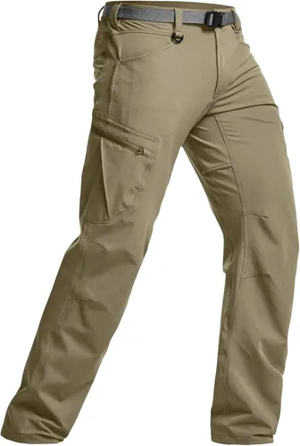 Vista 9 de CQR - Pantalones tácticos para hombre Quick Dry, resistentes al agua, pantalones de trabajo ligeros elásticos, para senderismo y actividades al aire