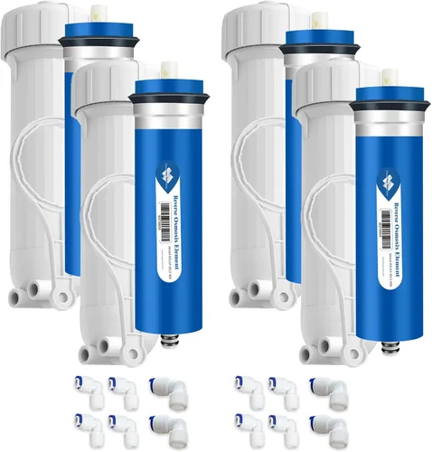 Vista 9 de Membrane Solutions Membrana RO de 400 GPD, membrana de ósmosis inversa con carcasa de membrana, accesorios de conexión rápida de 1/4 pulgadas