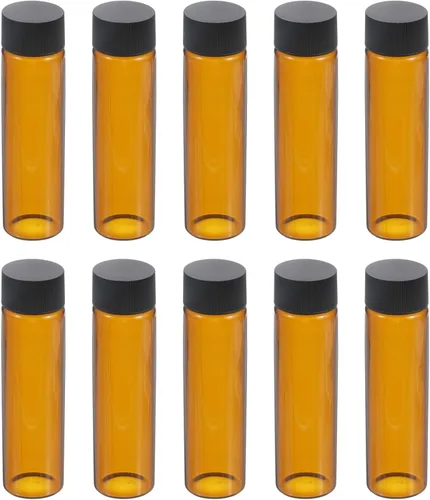 Vista 7 de PATIKIL Botella de almacenamiento multimedia de 0.1 fl oz, paquete de 15 botellas de vidrio con tapa de rosca de plástico para laboratorio en casa