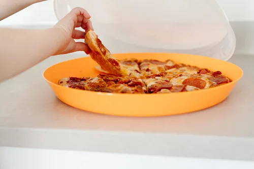 Vista 5 de Pizza Keeper redondo de 14 pulgadas (azul)