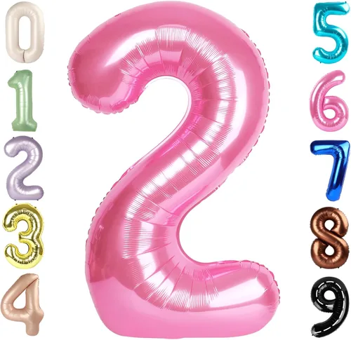 Vista 173 de Globos del números 0 de 40 pulgadas para formar los números 10, 20, 30, 40, 50, 60, 70, 80, 90, 100, para decoración de cumpleaños, bodas, eventos