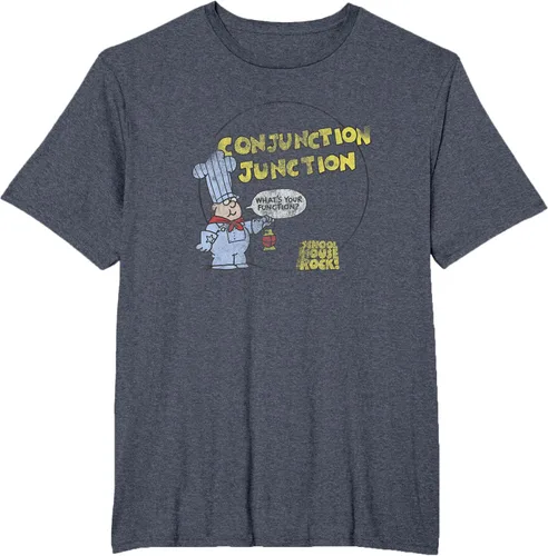 Vista 37 de Schoolhouse Rock Conjunction Junction Conductor Retro TV Camiseta Asfalto