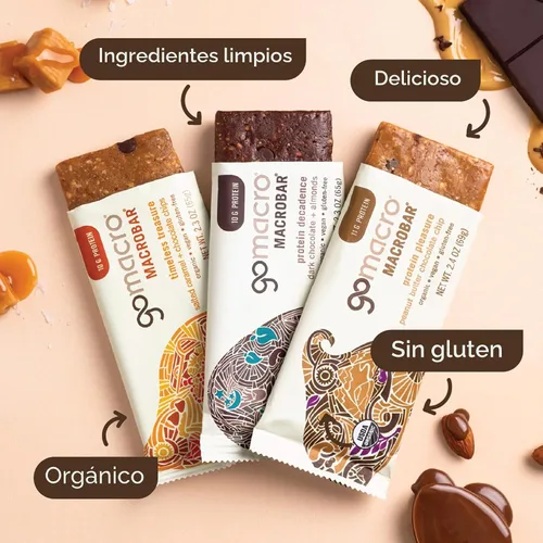Vista 2 de GoMacro Macrobar - Barras de proteína, paquete variado