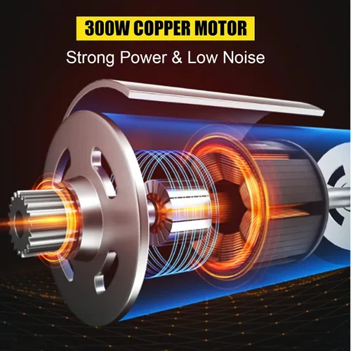 Vista 7 de Trituradora de hielo eléctrica de 110 V, máquina portátil de acero inoxidable de 4 cuchillas para hielo afeitada, máquina de hielo afeitado de 300 W