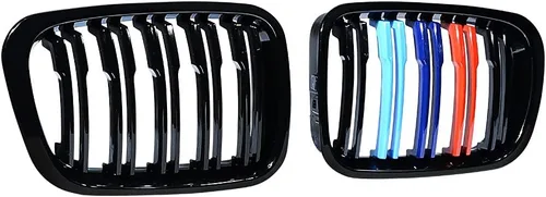 Vista 12 de Izquierda Derecha Rejillas frontales de capó de fibra de carbono compatibles con BMW E46 325Ci 330Ci Coupé Convertible 2003-2006