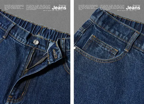 Vista 7 de Jeans holgados para hombres y mujeres, pantalones clásicos de patinadora Y2K, pantalones lisos 2023, jeans casuales de pierna ancha, pantalones