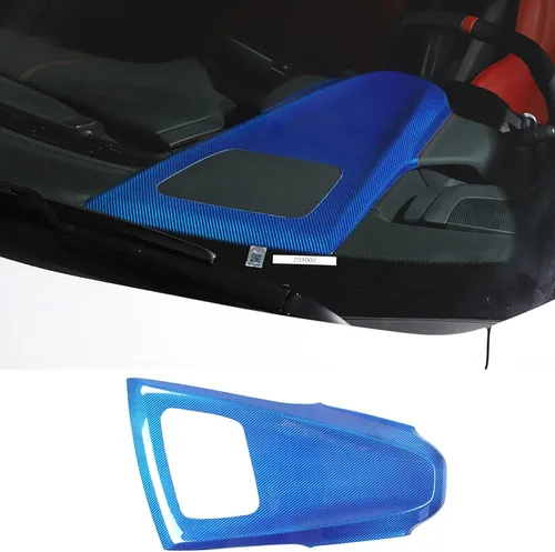 Vista 5 de Cubierta de fibra de carbono real para panel de instrumentos para Chevrolet Corvette C8 Stingray 2020-2025, marco de tablero superior de consola