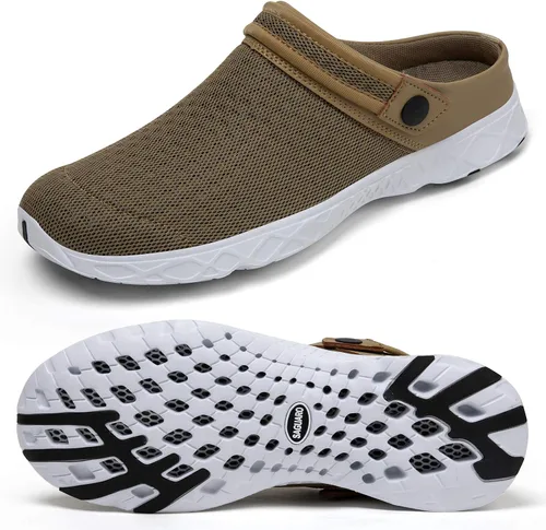 Vista 18 de SAGUARO - Zapatos de jardín de secado rápido para hombre y mujer, ligeros y transpirables. Zuecos de jardinería, sandalias de agua y malla