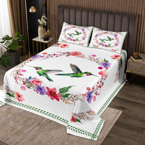 Vista 6 de Feelyou Colchas con estampado de piel de vaca, tamaño King, colcha acolchada de piel de vaca rústica para cabaña y cabaña, juego de colcha con Multi