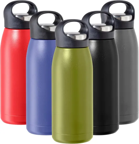 Vista 17 de OGGI Freestyle - Botella de agua aislada de acero inoxidable, doble pared aislada al vacío, termo de viaje, 23 onzas (23.0 fl oz), color negro