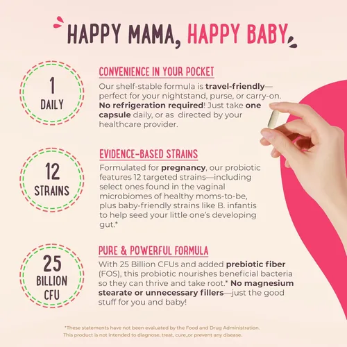 Vista 7 de Mama Natural Paquete prenatal – Vitaminas prenatales orgánicas para mujeres + probióticos seleccionados específicamente para el embarazo