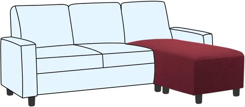 Vista 70 de H.VERSAILTEX Funda Deslizable para Otomana Rectangular Ajuste de Longitud 29"-34" Reposapiés Fundas Deslizables para Sofá Funda para Taburete