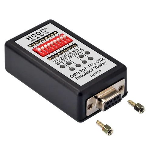 Vista 4 de Monitor LED RS232 Breakout Tester, DB9 macho a hembra, HCDC HD057