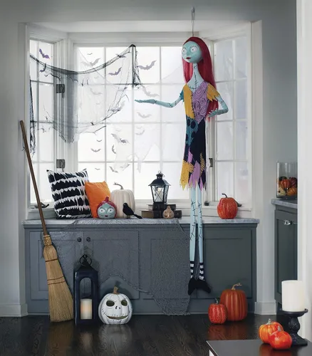 Vista 3 de Disney The Nightmare Before Christmas Sally - Decoración colgante de personajes de tamaño completo, poliéster, polipropileno, alambre