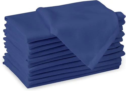 Vista 35 de Encasa XO Juego de 12 servilletas de tela de cóctel Servilletas de mesa de algodón puro Tamaño (9 x 9 pulgadas) B gris sólido Lavable a