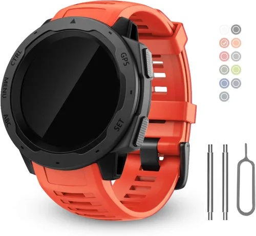 Vista 11 de Correa de repuesto para reloj Garmin Instinct, correa de silicona suave compatible con Garmin Instinct 2/Solar/Tactical