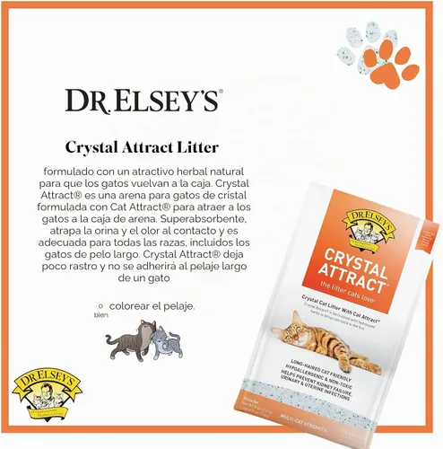 Vista 4 de Dr. Elsey's Crystal Attract - Arena de sílice para gatos, 8 libras