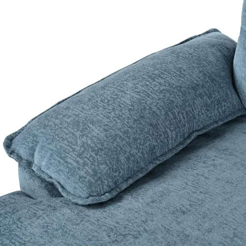 Vista 76 de Sofá modular moderno en forma de U de 115 pulgadas, juego de sofás tapizados grandes con asiento de almacenamiento, sofá cama convertible con diván