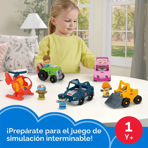 Vista 2 de Fisher-Price Set de vehículos de actividad Little People