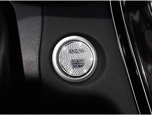 Vista 3 de Thor-Ind Cubierta de botón de arranque de motor de cristal brillante para Mercedes-Benz C E S M CLA CLS CLK GLA GLC GLE GL SL Clase