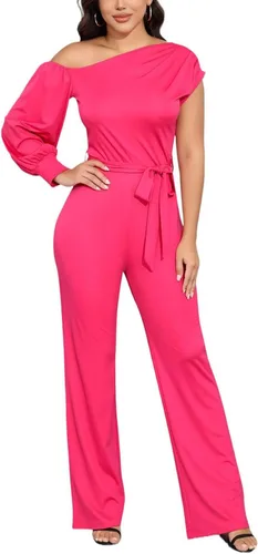 Vista 50 de DeftSharp Overol largo y elegante para mujer, sexy, para cóctel, fiesta, club, casual, para trabajo