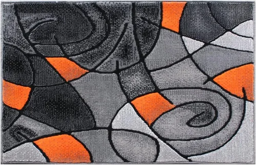 Vista 16 de Masada Rugs, Alfombra moderna y contemporánea, azul, gris y negro (2 pies x 3 pies)