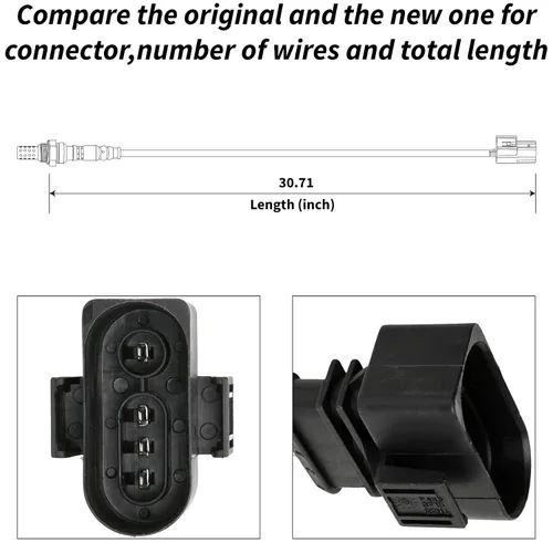 Vista 2 de Sensor de oxígeno 234-4664 compatible con Eurovan 1997-2000 Golf 1995-1998 Jetta Passat 1995-1999 A4 1997-2000 A6 1998-1999 A8 1997-1999