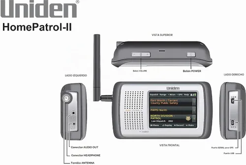Vista 2 de Uniden HomePatrol-2 Escáner Digital de Pantalla Táctil a Color con Programación Simple, TrunkTracker V y S, A, M, E, Alerta de Emergencia/Clima