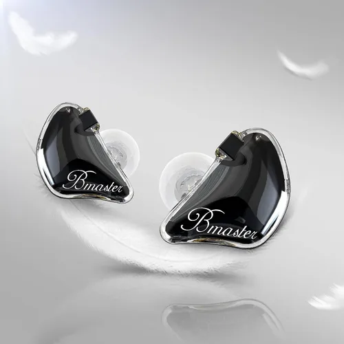 Vista 3 de BASN Bmaster Triple Drivers in Ear Monitor Auriculares (negro) iem de aislamiento de sonido con dos cables mmcx desmontables, kit de transporte