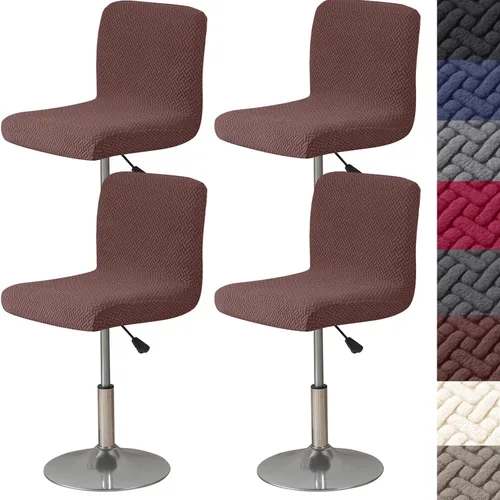 Vista 9 de HFCNMY Fundas para Taburetes de Bar con Respaldos, Paquete de 2 Fundas Elásticas para Sillas de Taburete de Bar, Fundas para Taburetes de Bar