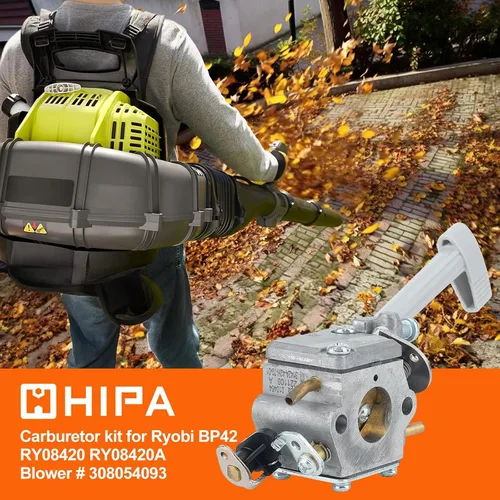 Vista 2 de Hipa Carburador BP42 para Ryobi RY08420 RY08420A RY42WB RY42BPEMC Mochila Soplador de hojas 308054093 900777005 308054079 Carb