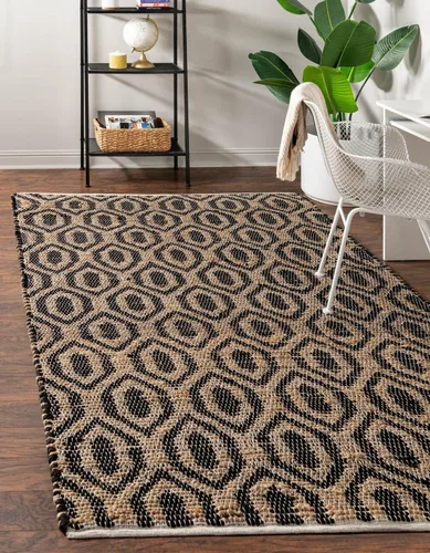 Vista 18 de Unique Loom Chindi Jute Collection - Alfombra de área (1 pies 2 pulgadas x 6 pies 1 pulgada, camino de mesa, azul marino)